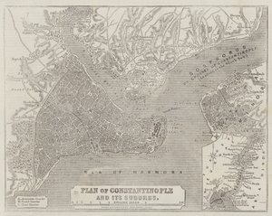 Plan over Konstantinopel og dets forsteder